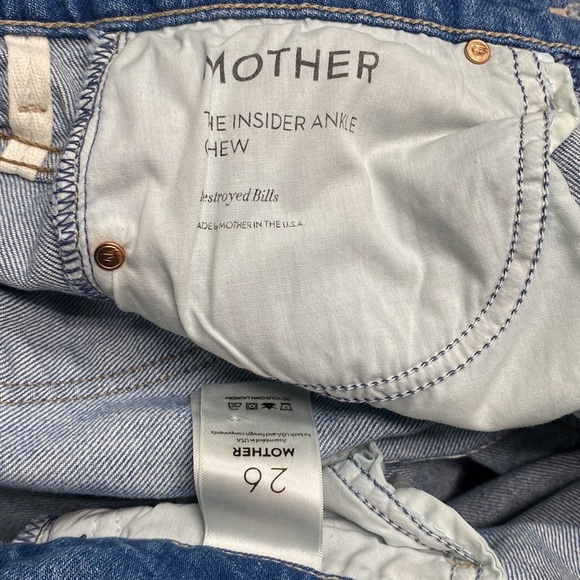 MOTHER SUPERIOR INSIDER CROP STEP CHEW IN DESTROYED BILLS HIRISE STRAIGHT LEG - Picture 8 of 16